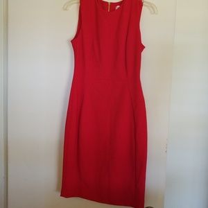 Red Fitted Dress. Calvin Klein